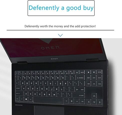 Keyboard Cover for 15.6 HP OMEN Gaming Laptop 15-ek 15-en 15-en1097nr 15-en1010nr 15t-ek100 15z-en0000, HP Omen 16 16t-b100 16t-k000 16-b1747nr 16-n0797nr, Omen 17 17t-ck100 17-ck1010nr -TPU in Saudi Arabia