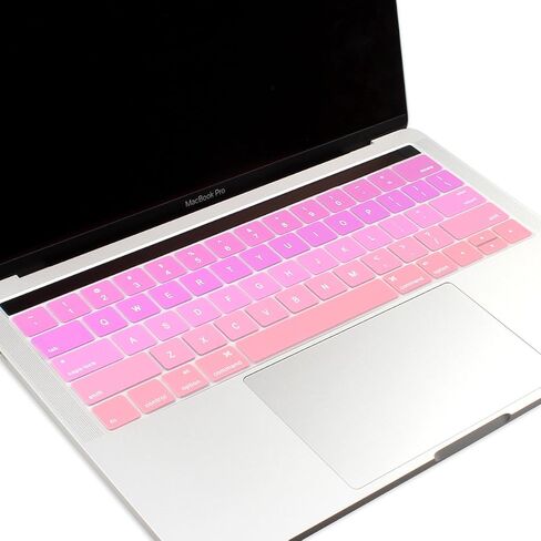 واقي غطاء لوحة المفاتيح ذو اللون المتدرج الرفيع للغاية من Batianda لجهاز MacBook Pro الجديد مع شريط اللمس 13 بوصة أو 15 بوصة الموديل: A1706/A1989/A2159 & A1707/A1990 الإصدار 2019 2018 2017 2016 (رمادي) in Saudi Arabia