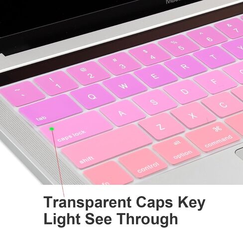 واقي غطاء لوحة المفاتيح ذو اللون المتدرج الرفيع للغاية من Batianda لجهاز MacBook Pro الجديد مع شريط اللمس 13 بوصة أو 15 بوصة الموديل: A1706/A1989/A2159 & A1707/A1990 الإصدار 2019 2018 2017 2016 (رمادي) in Saudi Arabia