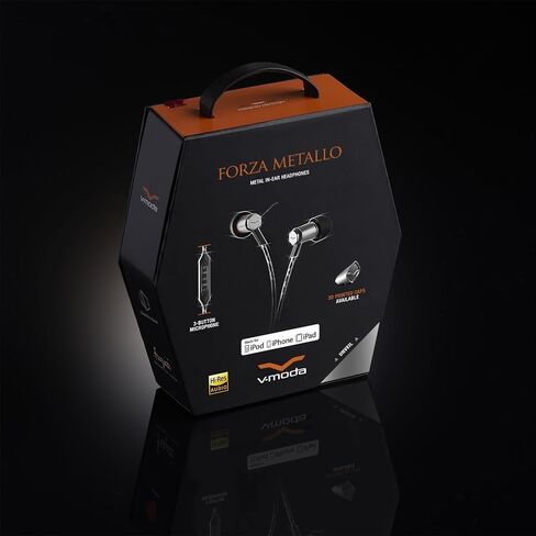V-MODA Forza Metallo In-Ear Headphones with 3-Button Remote & Microphone - Samsung and Android Devices, Rose Gold in Saudi Arabia