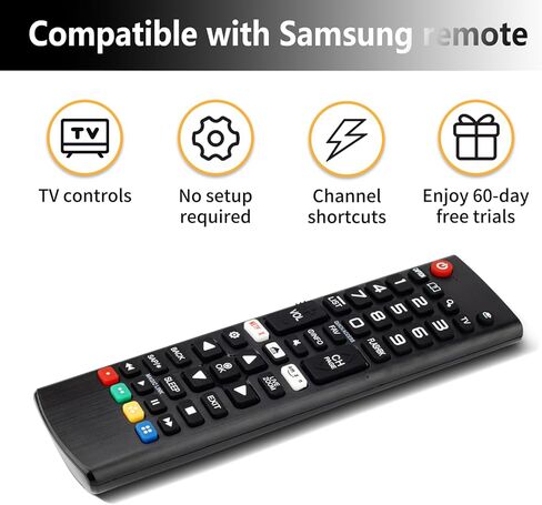 【Pack of 2】 Universal Remote Control for LG-Smart-TV-Remote, Compatible with All LG LCD LED HDTV 3D Smart TV Models, with Shortcut Button in Kuwait