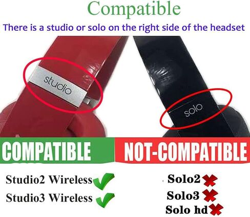 Replacement Top Headband Rubber Foam Cushion Pad Repair Parts Compatible with Beats Studio 2.0 Studio 3.0 Wired Wireless Over-Ear Headphones (White) in Saudi Arabia