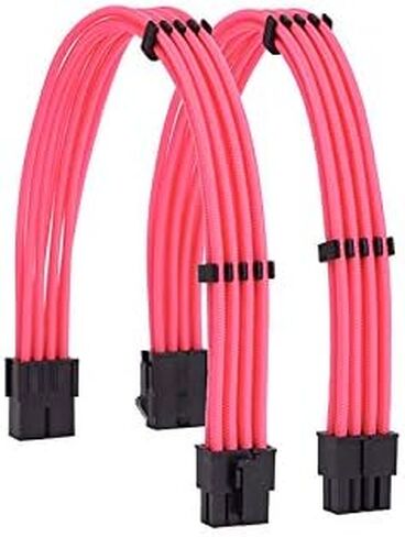 طقم كبل إمداد الطاقة لتمديد الأكمام FormulaMod 18AWG EPS 8-P+PCI-8-P مع أمشاط كابل لوحدة PSU إلى اللوحة الأم/وحدة معالجة الرسومات (Green PCI 8+EPS 8) in Kuwait