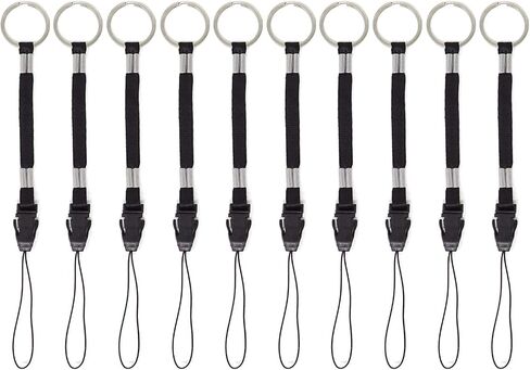 Honbay 10PCS Black Nylon Straps Lanyards with Detachable Buckle for Flashlight, Cell Phone, USB Flash Drive, MP3, MP4, and Other Small Electronic Devices in Saudi Arabia