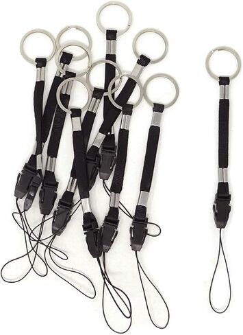 Honbay 10PCS Black Nylon Straps Lanyards with Detachable Buckle for Flashlight, Cell Phone, USB Flash Drive, MP3, MP4, and Other Small Electronic Devices in Saudi Arabia
