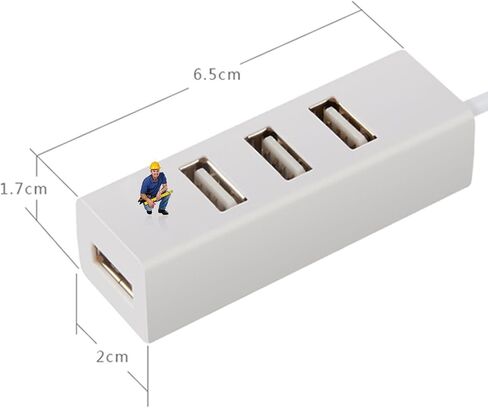 LIYU USB Port Splitter 4 Port Compact Portable عالي السرعة USB 2.0 Data Hub لأجهزة Windows MacBook Mac Pro Mac Notebook PC والمزيد (أسود) in Saudi Arabia