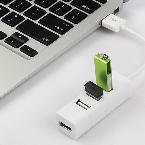 LIYU USB Port Splitter 4 Port Compact Portable عالي السرعة USB 2.0 Data Hub لأجهزة Windows MacBook Mac Pro Mac Notebook PC والمزيد (أسود) in Saudi Arabia