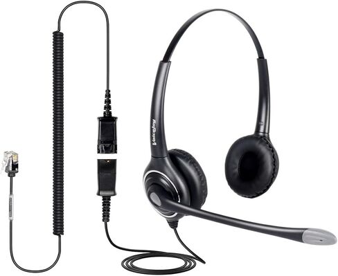 VoiceJoy Single Ear Noise Canceling Headset for Call Center/Office with QD Cable for All Cisco 6000, 7800 and 8000 Series Phones and Also Models 7940 7941 7942 7945 7960 7961 7962 7965 7970 8841 in Kuwait