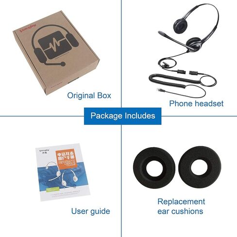 VoiceJoy Single Ear Noise Canceling Headset for Call Center/Office with QD Cable for All Cisco 6000, 7800 and 8000 Series Phones and Also Models 7940 7941 7942 7945 7960 7961 7962 7965 7970 8841 in Kuwait