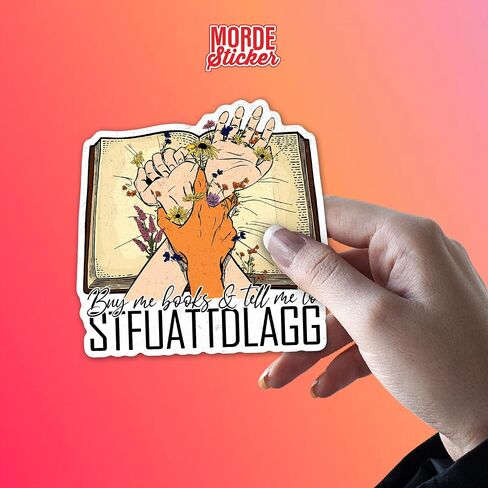 اشتر لي كتبًا وأخبرني بـ STFUATTDLAGG ملصق مضحك لقارئ الكتب اقتباس ملصق فينيل مقاوم للماء مقطوع بالقالب لكتب كيندل كمبيوتر محمول زجاجة مياه حافظة لاصقة هدية عيد ميلاد 6 بوصة × 6 بوصة بوصة in Kuwait