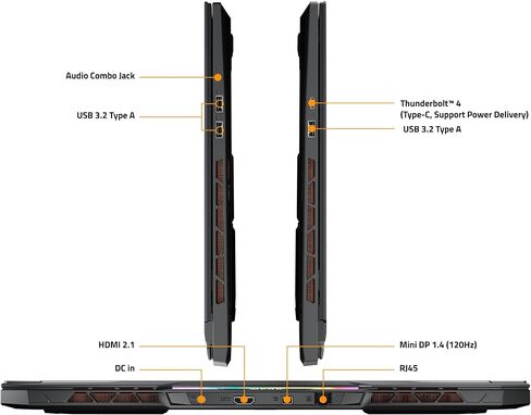 GIGABYTE AORUS 17X: 17.3" 16:9 Thin Bezel QHD 2560x1440 240Hz, NVIDIA GeForce RTX 4090 Laptop GPU 16GB GDDR6, Intel Core i9-13980HX, 32GB DDR5 RAM, 2TB SSD, Win11 Pro(AORUS 17X AZF-D5US665SH) in Saudi Arabia