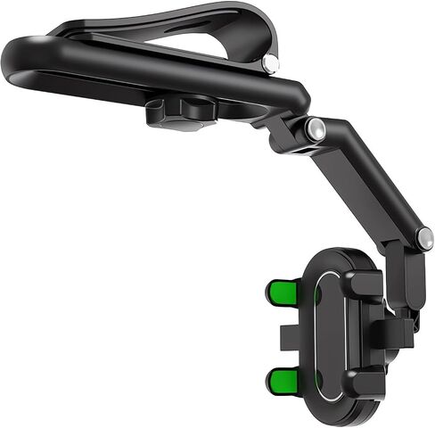 2024 Rotatable and Retractable Car Phone Holder, Multifunction 1080° Rotation Sun Visor Car Phone Holder, Universal Cell Phone Car Holder Mount, Car Visor Phone Clip for All Phones (Version1 - Green) in Saudi Arabia