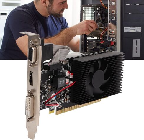 بطاقة رسومات GT730، بطاقة فيديو للألعاب DRR3 4 جيجابايت 64 128 بت لسطح المكتب، بطاقة رسومات بمروحة واحدة، HDMI/DVI/VGA، بطاقة رسومات PCI Express 2.0 X8 للكمبيوتر GPU in Saudi Arabia