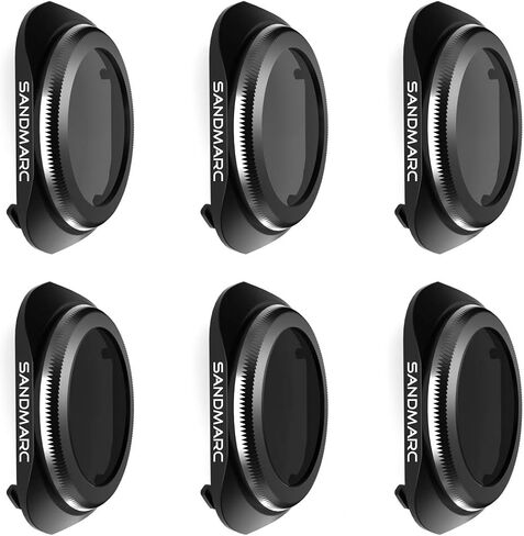 مرشحات SANDMARC Pro Plus لـ DJI Mavic 2 Pro (6 عبوات) - PL، ND4/PL، ND8/PL، ND16/PL، ND32/PL & ND64/PL in Kuwait