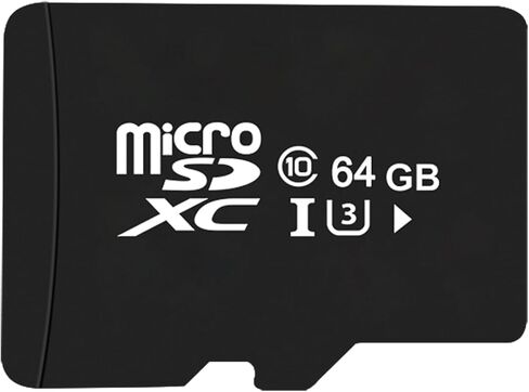 بطاقة ذاكرة Micro SD بسعة 64 جيجابايت عالية التحمل، بطاقة ذاكرة SDXC فئة 10 عالية السرعة تصل إلى 80 ميجابايت/ثانية، مساحة تخزين موسعة للهواتف الذكية التي تعمل بنظام Android والأجهزة اللوحية ونينتندو سويتش وكاميرا المراقبة وكاميرا Gopro (أسود) in Kuwait
