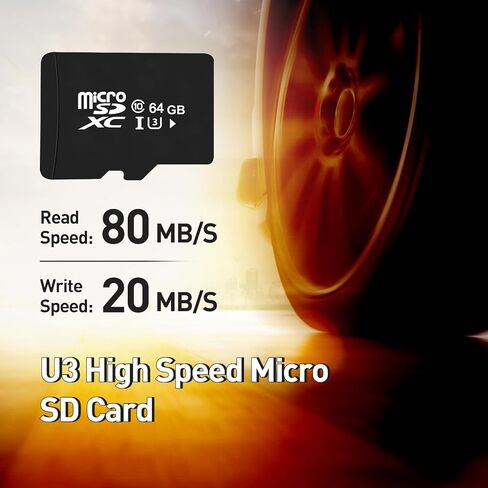 بطاقة ذاكرة Micro SD بسعة 64 جيجابايت عالية التحمل، بطاقة ذاكرة SDXC فئة 10 عالية السرعة تصل إلى 80 ميجابايت/ثانية، مساحة تخزين موسعة للهواتف الذكية التي تعمل بنظام Android والأجهزة اللوحية ونينتندو سويتش وكاميرا المراقبة وكاميرا Gopro (أسود) in Kuwait