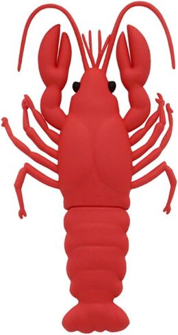 محرك أقراص فلاش USB 2.0 بسعة 32 جيجابايت، عصا ذاكرة USB - محرك إبهام كرتوني محرك قلم جراد البحر الأحمر - محرك أقراص FEBNISCTE ثلاثي الأبعاد على شكل حيوان in Kuwait