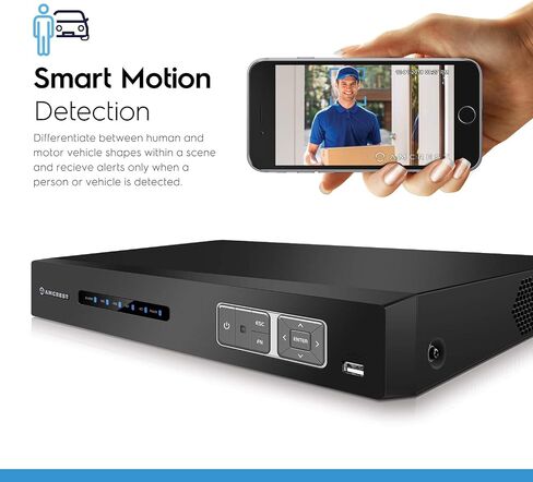 مسجل نظام كاميرا أمان Amcrest 4K UltraHD 16 قناة AI DVR، مسجل فيديو أمان 8 ميجابكسل لكاميرات الأمان التناظرية وكاميرات Amcrest IP، مسجل فيديو رقمي ذكي AI، محرك أقراص ثابتة 3 تيرابايت مثبت مسبقًا (AMDV5116-3TB) in Kuwait
