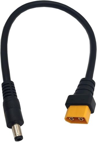 XT60 Adapter Cable - XT60 Male to DC 5.5mm x 2.5mm Male Power Cable for Fatshark & Skyzone FPV Monitors (10inch) in Kuwait