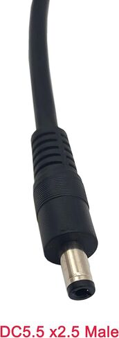 XT60 Adapter Cable - XT60 Male to DC 5.5mm x 2.5mm Male Power Cable for Fatshark & Skyzone FPV Monitors (10inch) in Kuwait