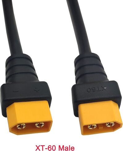 XT60 Adapter Cable - XT60 Male to DC 5.5mm x 2.5mm Male Power Cable for Fatshark & Skyzone FPV Monitors (10inch) in Kuwait