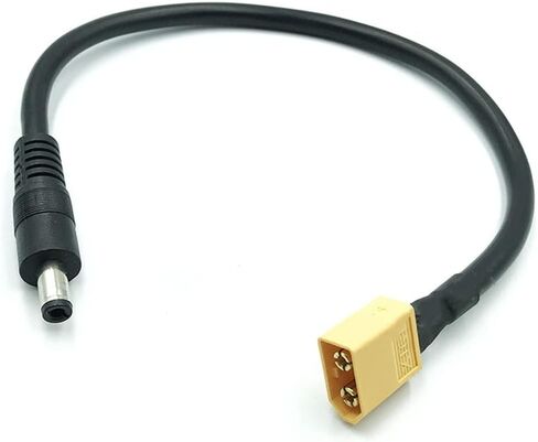 XT60 Adapter Cable - XT60 Male to DC 5.5mm x 2.5mm Male Power Cable for Fatshark & Skyzone FPV Monitors (10inch) in Kuwait