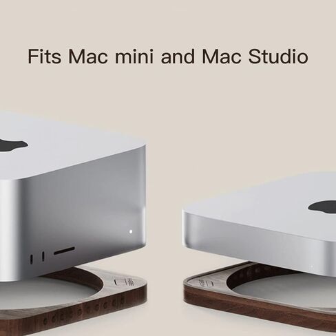 حامل سطح المكتب الخشبي من Energy Planet لجهاز Mac Mini وMac Studio، مصنوع يدويًا مقاوم للغبار وتبريد الحرارة Mac Mini وMac Studio Stand (خشبي) in Kuwait