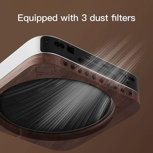 حامل سطح المكتب الخشبي من Energy Planet لجهاز Mac Mini وMac Studio، مصنوع يدويًا مقاوم للغبار وتبريد الحرارة Mac Mini وMac Studio Stand (خشبي) in Kuwait