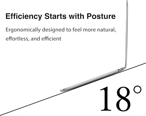 أميسوبا | ElgoSlideStand لأجهزة MacBook وiPad | حامل كمبيوتر محمول من الألومنيوم مريح (رمادي فلكي) in Kuwait