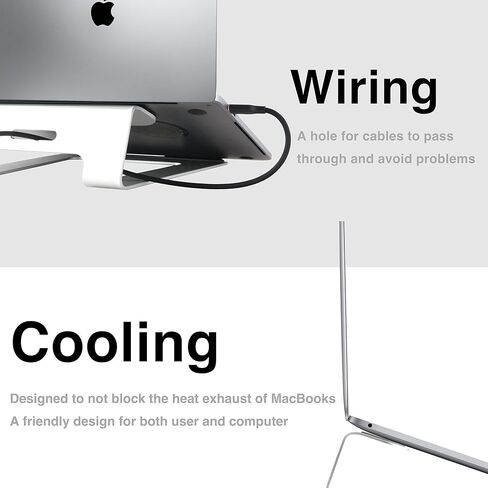 أميسوبا | ElgoSlideStand لأجهزة MacBook وiPad | حامل كمبيوتر محمول من الألومنيوم مريح (رمادي فلكي) in Kuwait