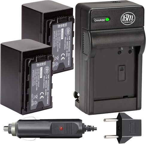 بطاريات وشاحن BM Premium 2 VW-VBD58 لباناسونيك AG-VBR59، BGH1، HC-X1، HC-X1500، HC-X2000، AG-CX10، AG-CX350، AG-UX180، AG-AC30، AG-UX90، AG -DVX200، HC-MDH3E، AJ-PX270، AJ-PX230 كاميرات الفيديو in Saudi Arabia
