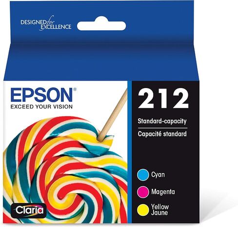 Epson T212 Claria -Ink Standard Capacity Color Combo Pack (T212520-S) & T212 Claria -Ink Standard Capacity Cyan -Cartridge (T212220-S) for Select Expression and Workforce Printers in Saudi Arabia