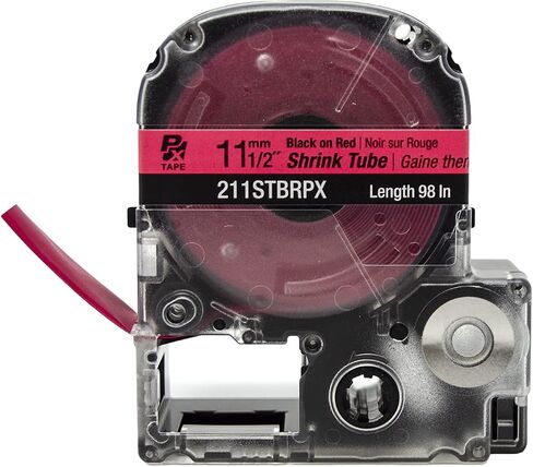 Epson LABELWORKS 205STBRPX Shrink Tube - Black on Red - 5mm, AWG 8-12 in Saudi Arabia