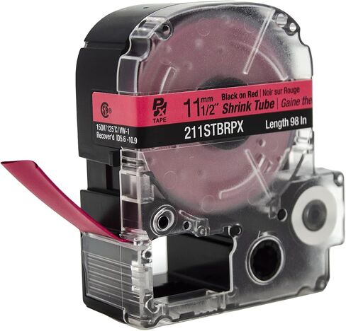 Epson LABELWORKS 205STBRPX Shrink Tube - Black on Red - 5mm, AWG 8-12 in Saudi Arabia
