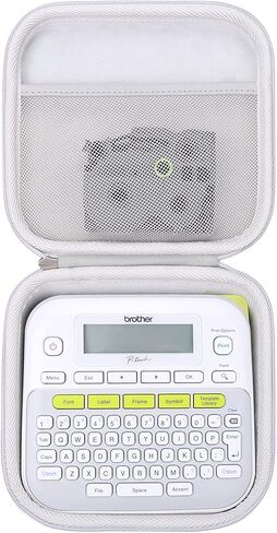 حقيبة سفر صلبة بديلة من Khanka لجهاز Brother P-Touch PT-D210 PTD220 لصانع الملصقات اليومية للمنزل/المكتب، حافظة فقط (أبيض) in Saudi Arabia