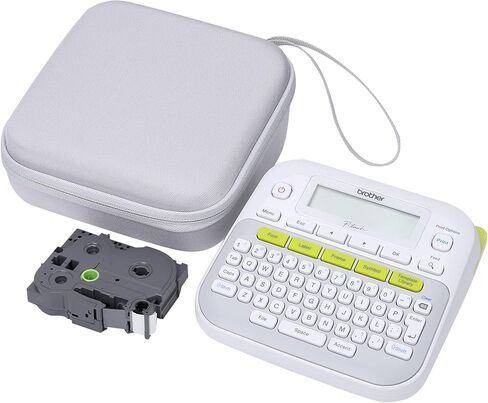 حقيبة سفر صلبة بديلة من Khanka لجهاز Brother P-Touch PT-D210 PTD220 لصانع الملصقات اليومية للمنزل/المكتب، حافظة فقط (أبيض) in Saudi Arabia