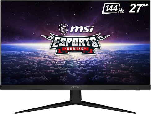 MSI G271، شاشة ألعاب مقاس 27 بوصة، 1920 × 1080 (FHD)، IPS، 1 مللي ثانية، 144 هرتز، FreeSync، HDMI، منفذ عرض، إمالة in Kuwait
