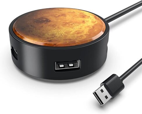 Madevil 4-Port USB Hub مركز بيانات محمول خفيف للغاية 4 في 1 USB 2.0 محور شحن مدمج متعدد المنافذ مع كابل طاقة USB ممتد 1.5 متر متوافق عالميًا مع الهواتف والأجهزة اللوحية والمزيد (أبيض) in Saudi Arabia