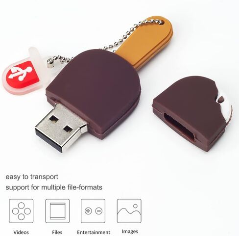 محرك فلاش USB سعة 32 جيجابايت على شكل مصاصة الشوكولاتة، محرك أقراص USB مبتكر من BorlterClamp، عصا ذاكرة محرك إبهام لتخزين البيانات الخارجية in Kuwait