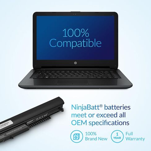 بطارية NinjaBatt 807956-001 HP لجهاز HS04 HS03 807957-001 807611-421 HSTNN-LB6U Notebook 15-AY039WM TPN-I119 G4/G5 240 245 246 250 256 - أداء عالي in Saudi Arabia
