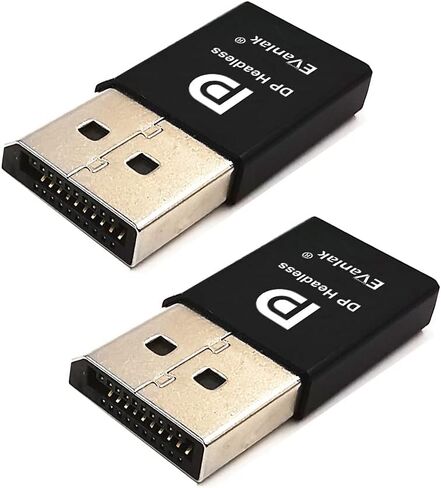 EVanlak DisplayPort Headless Ghost Display Emulator for PC 4K DP Dummy Plug (fit Headless 1080@60Hz-3840x2160@17hz) in Saudi Arabia