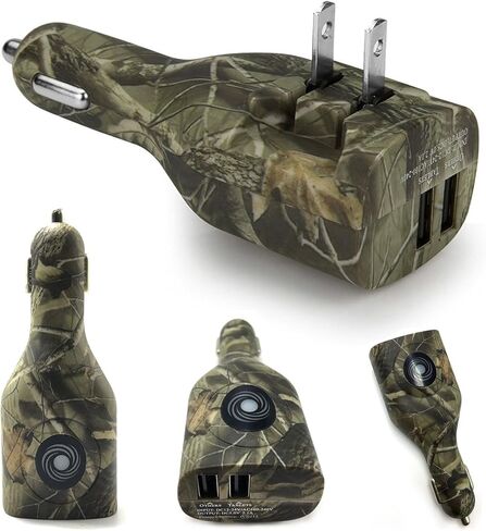 NDLBS 2Pack USB شاحن سيارة، 2 في 1 شاحن سيارة USB محمول مع شاحن حائط قابل للطي لهاتف iPhone X XR XS 7 8 Plus Note 8 9 Galaxy S8 S9 Plus LG Pixel in Kuwait