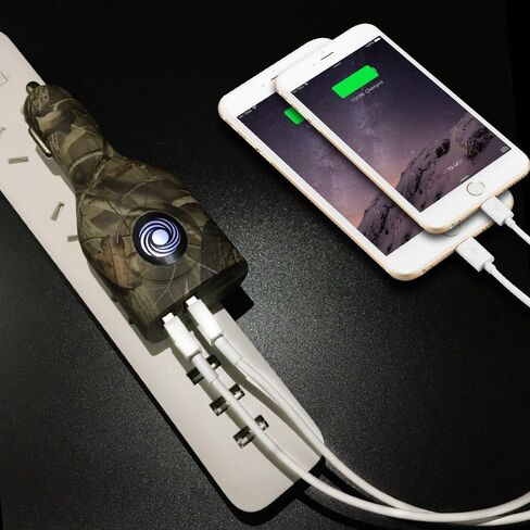 NDLBS 2Pack USB شاحن سيارة، 2 في 1 شاحن سيارة USB محمول مع شاحن حائط قابل للطي لهاتف iPhone X XR XS 7 8 Plus Note 8 9 Galaxy S8 S9 Plus LG Pixel in Kuwait