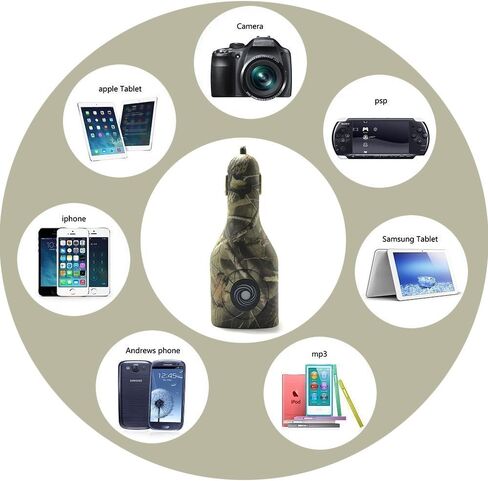 NDLBS 2Pack USB شاحن سيارة، 2 في 1 شاحن سيارة USB محمول مع شاحن حائط قابل للطي لهاتف iPhone X XR XS 7 8 Plus Note 8 9 Galaxy S8 S9 Plus LG Pixel in Kuwait