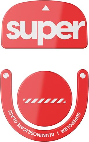 Superglide2 - New Controllable Speed Textured Surface Smoothest Mouse Feet/Skates Made with Ultra Strong Glass Smooth and Durable Sole for Logitech G Pro X Superlight2 [Red] in Kuwait