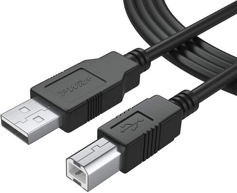 بي دبليو ار + كيبل طابعة USB 2.0 بطول 6 اقدام لاتش بي اوفيس جيت ليزر جيت انفي وكانون بيكسما وابسون وورك فورس ستايلس اكسبريشن هوم وبراذر وسيلويت كاميو، سلك فاكس عالي السرعة 2.0 (1.8 متر) in Saudi Arabia