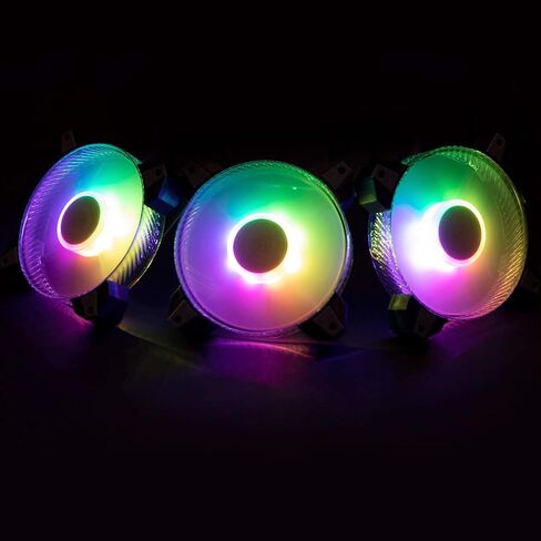 مجموعة مراوح ثلاثية باضاءة RGB قابلة للتعديل 120 ملم من انوين (وحدة التحكم متضمنة) in Kuwait