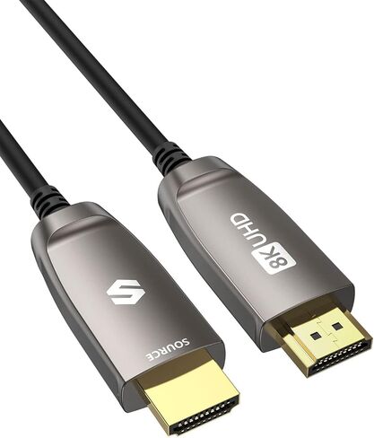 كابل HDMI من الألياف الضوئية Silkland 8K بطول 100 قدم، [آمن داخل الحائط] كابل HDMI 2.1 للألعاب والمسرح المنزلي 120/144 إطارًا في الثانية، ARC/eARC، HDR، HDCP2.2&2.3 متوافق مع PS5، Xbox، Roku/LG/Sony/Apple تلفزيون، آر تي إكس 3090 in Kuwait
