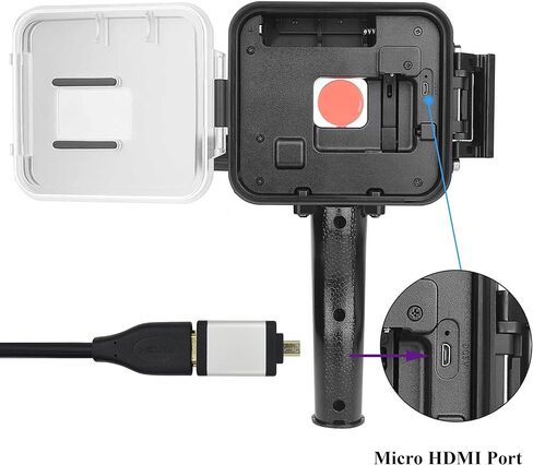 محول AAOTOKK Micro HDMI إلى HDMI، (النوع D) وصلة Micro HDMI ذكر إلى HDMI أنثى لأجهزة موصل منفذ HDMI الصغير 4K 60 هرتز للكاميرا والكمبيوتر المحمول والكمبيوتر اللوحي والتلفزيون عالي الدقة وجهاز العرض (عبوة من قطعتين/برتقالي) in Kuwait