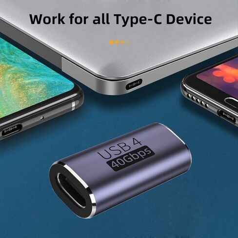ChenYang CY USB C ذكر إلى أنثى محول، USB4 نوع C 90 درجة أعلى إلى أسفل بزاوية 100 واط بيانات الطاقة 8K محول موصل تمديد الفيديو in Kuwait